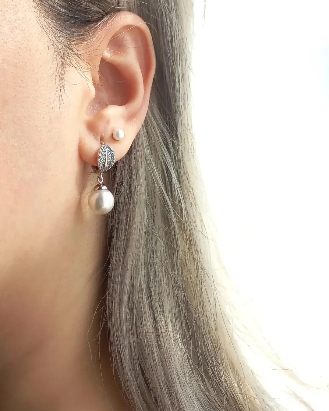 گوشواره آویز مروارید برند ژوپینگ