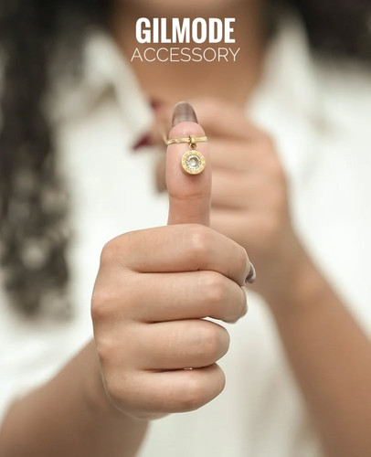 گردنبند استیل نگین دار با زنجیر هرینگبون